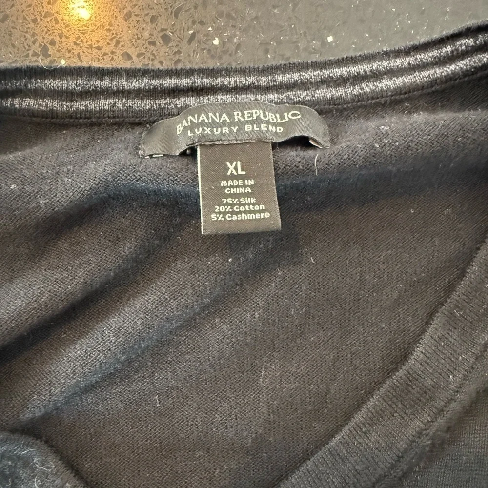 Men's Black Banana Republic Luxury Blend V-Neck Sweater